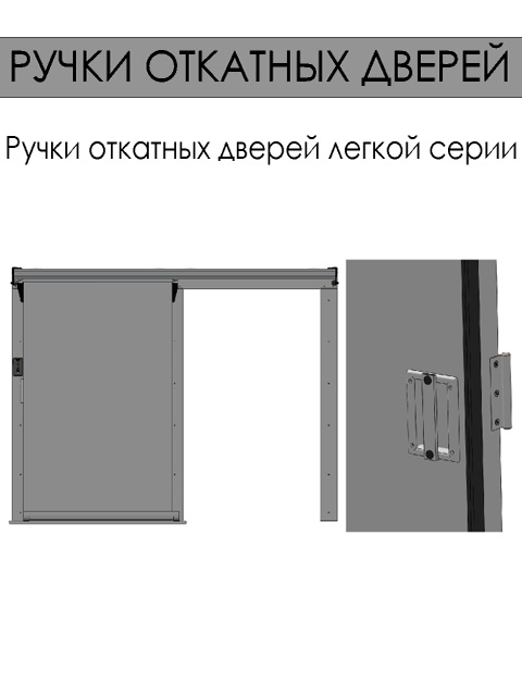 Откатные двери для холодильных камер - ручки откатных дверей (легкая серия)